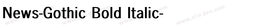 News-Gothic Bold Italic字体转换